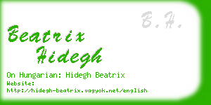 beatrix hidegh business card